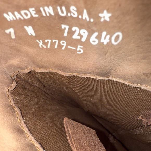 Dexter Campus Boots Leather Heeled Boho Western Vintage Boot Brown Retro Cowgirl - Picture 7 of 7